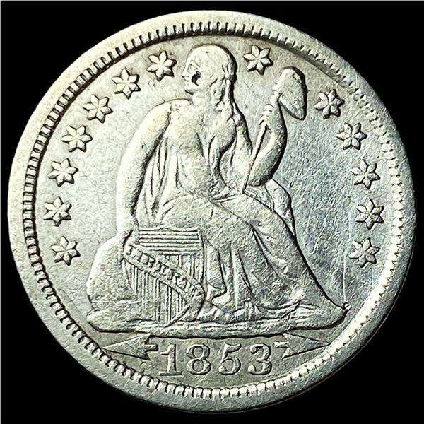 1853 Arrows Seated Liberty Dime CLOSELY  UNCIRCULATED