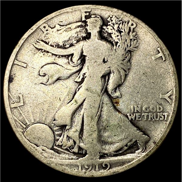 1919-S Silver Walking Liberty Half Dollar  LIGHTLY CIRCULATED
