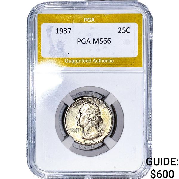 1937 Washington Silver Quarter PGA MS66