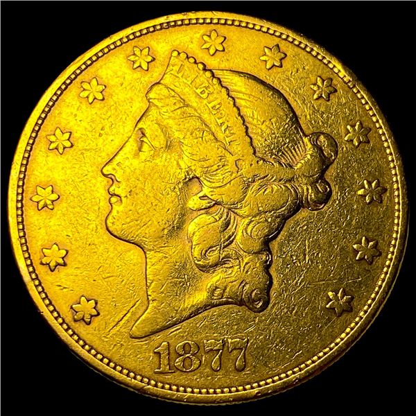 1877-S Liberty Head Double Eagle $20 Gold  NEARLY UNCIRCULATED