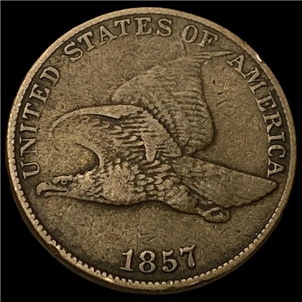 1857 Flying Eagle Cent ABOUT UNCIRCULATED