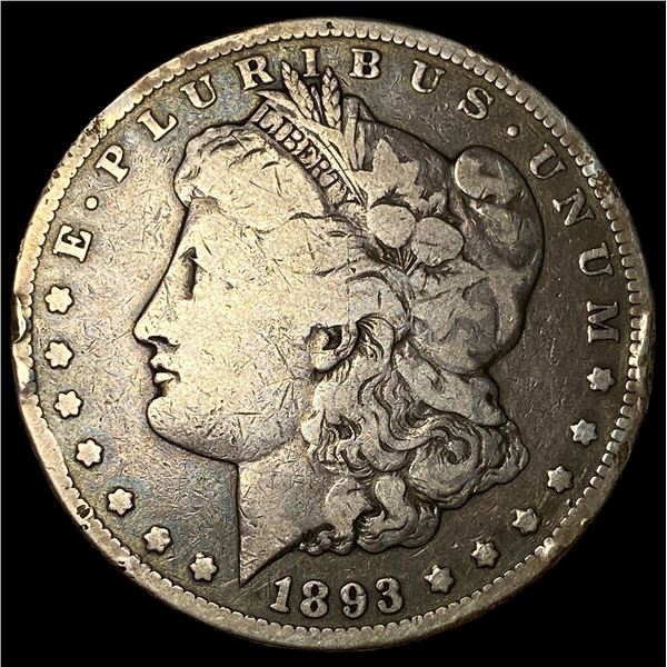 1893-CC Silver Morgan Dollar LIGHTLY  CIRCULATED