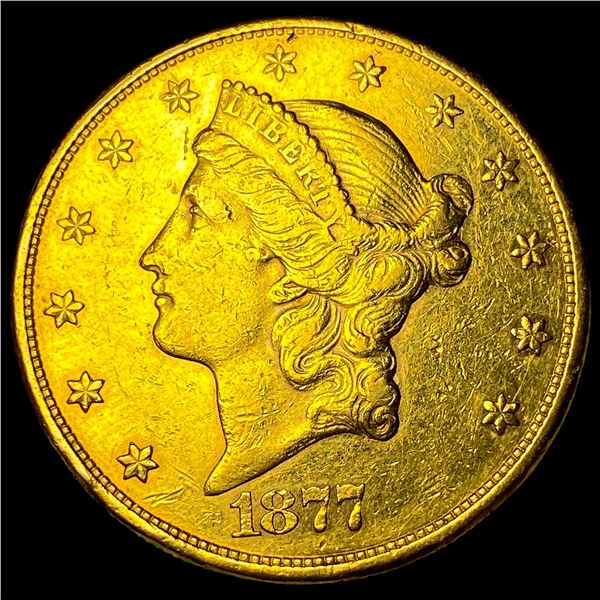 1877 Liberty Head Gold $20 Double Eagle  CLOSELY UNCIRCULATED