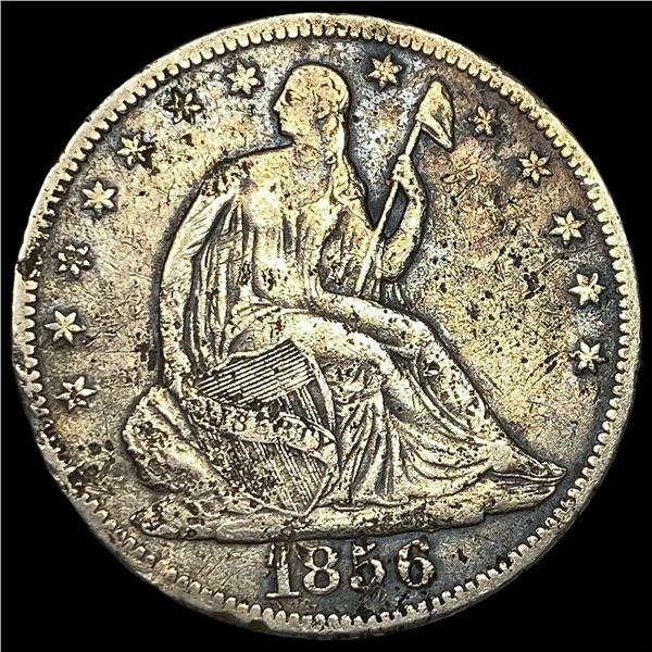 1856-O Silver Seated Liberty Half Dollar  NEARLY UNCIRCULATED