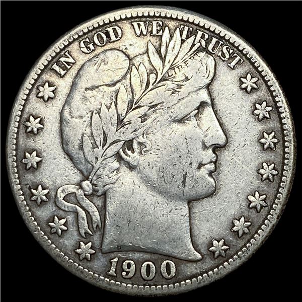 1900-S Silver Barber Half Dollar NEARLY  UNCIRCULATED