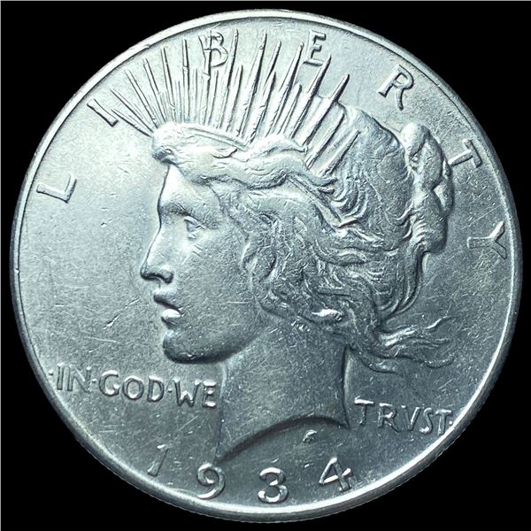 1934-S Peace Silver Dollar NEARLY  UNCIRCULATED