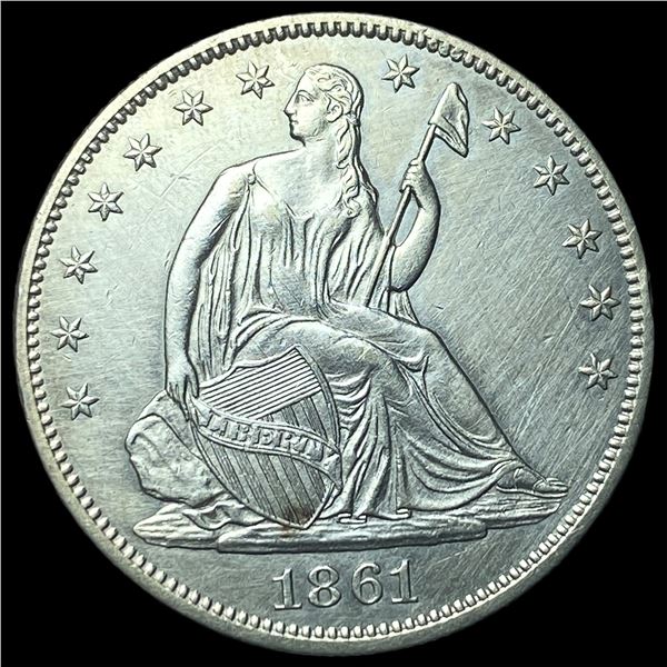 1861 Silver Seated Liberty Half Dollar  UNCIRCULATED