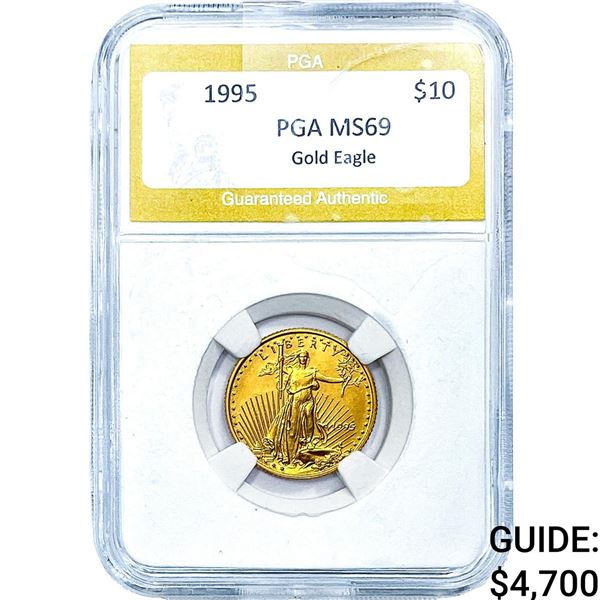 1995 Gold $10 American Eagle PGA MS69