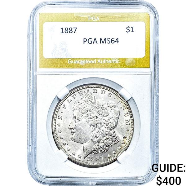 1887 Morgan Silver Dollar PGA MS64