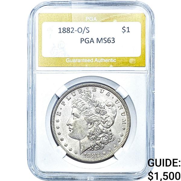 1882-O/S Morgan Silver Dollar PGA MS63