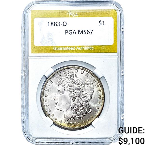 1883-O Morgan Silver Dollar PGA MS67