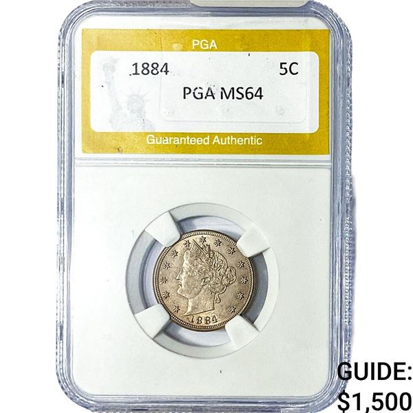 1884 Liberty Victory Nickel PGA MS64
