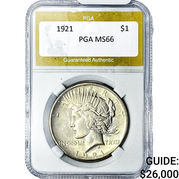 1921 Silver Peace Dollar PGA MS66