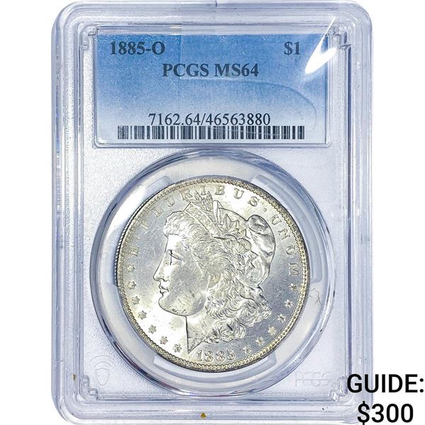 1885-O Morgan Silver Dollar PCGS MS64