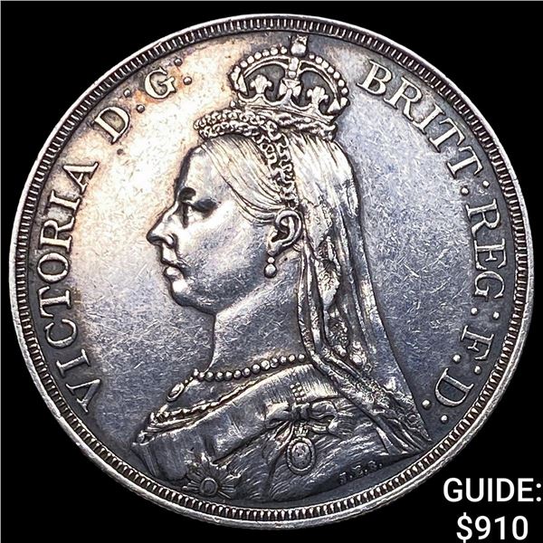 1887 Great Britain Silver 1 Crown KM 765