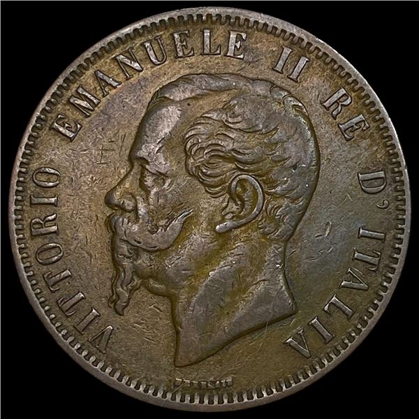 1866 Italy Copper 10 Centesimi