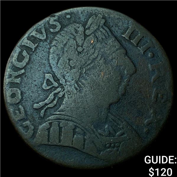 1775 Great Britain Copper 1/2 Penny