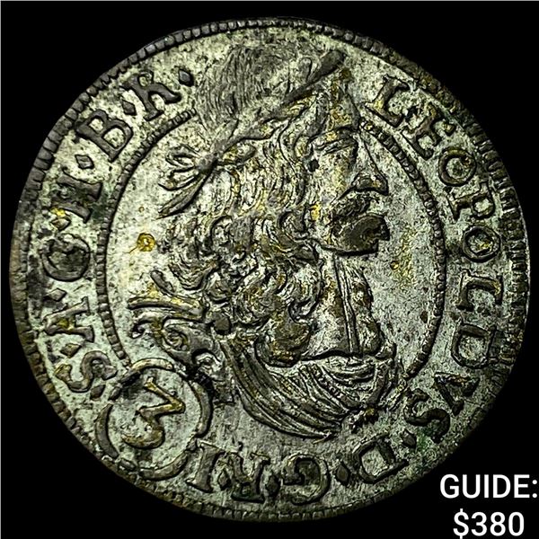 1693 Austria Leopold the Hogmouth SIlver Grochen