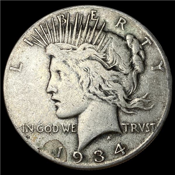 1934-S Silver Peace Dollar LIGHTLY CIRCULATED