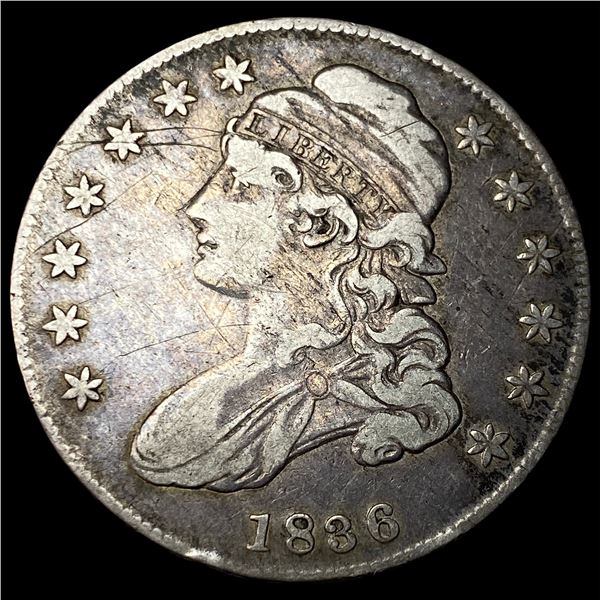 1836 Silver Capped Bust Half Dollar LIGHTLY CIRCULATED