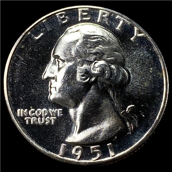 1951 Silver Washington Quarter CHOICE PROOF