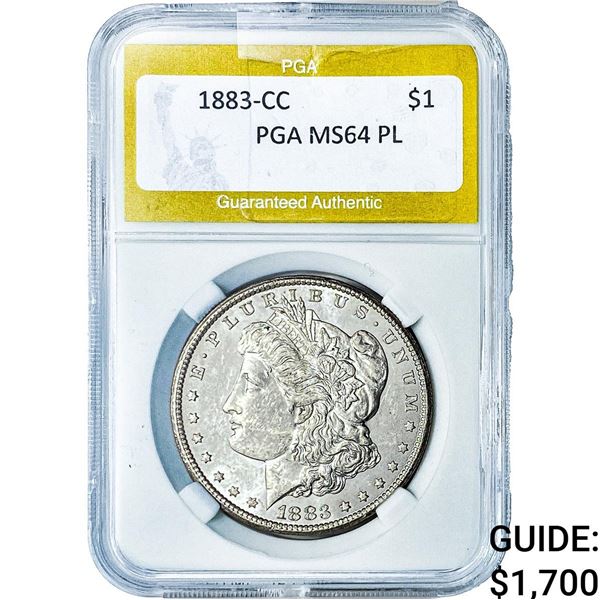 1883-CC Morgan Silver Dollar PGA MS64 PL