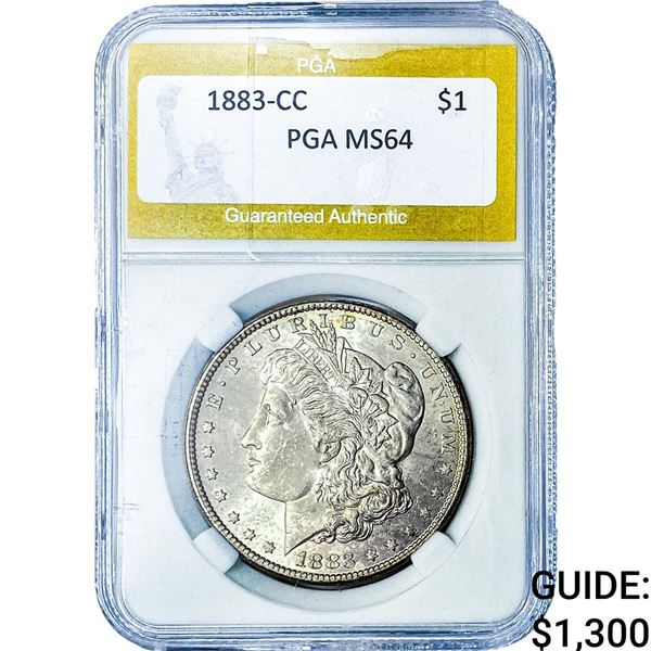 1883-CC Morgan Silver Dollar PGA MS64