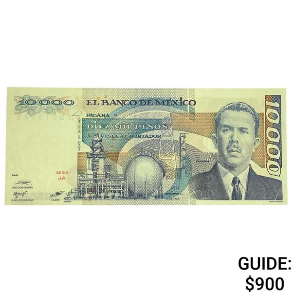 1983 Bank of Mexico 10,000 Pesos