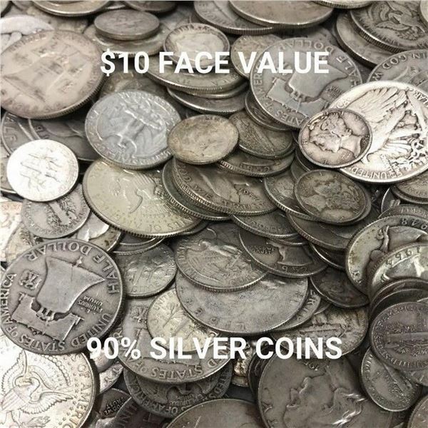 $10 Face Value Bag US Mixed 90% Silver