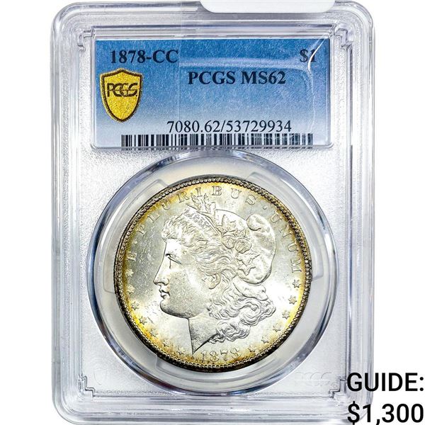 1878-CC Morgan Silver Dollar PCGS MS62