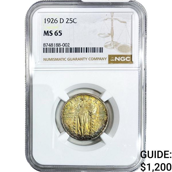 1926-D Standing Liberty Quarter NGC MS65