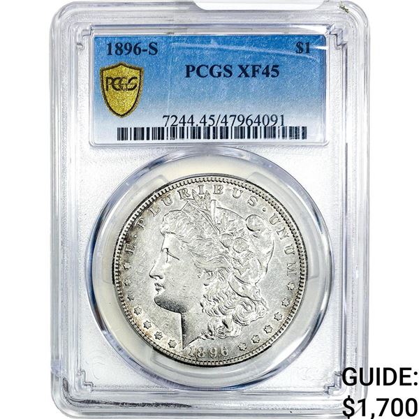 1896-S Morgan Silver Dollar PCGS XF45