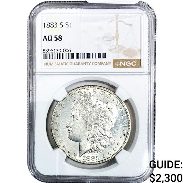 1883-S Morgan Silver Dollar NGC AU58
