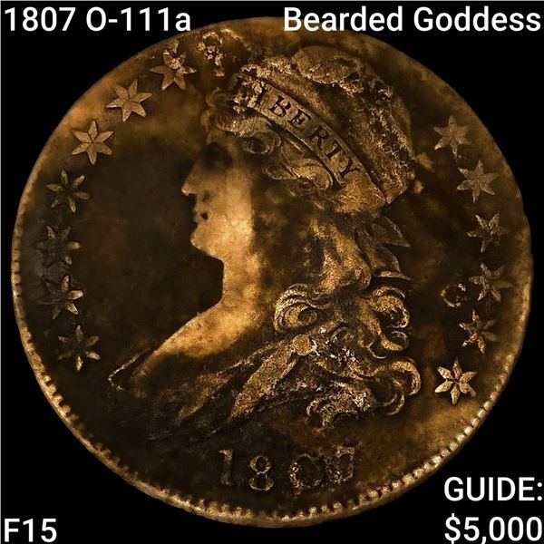 1807 O-111a Bearded Goddess Capped Bust Half Dollar NICELY CIRCULATED