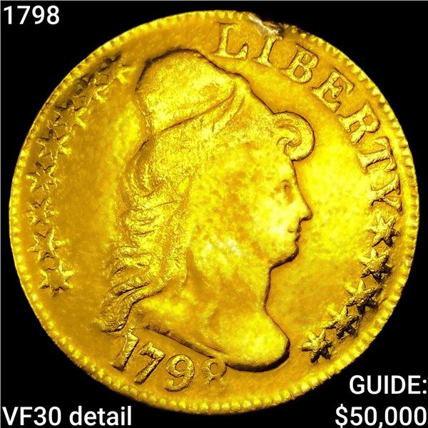 1798 $5 Gold Half Eagle LIGHTLY CIRCULATED
