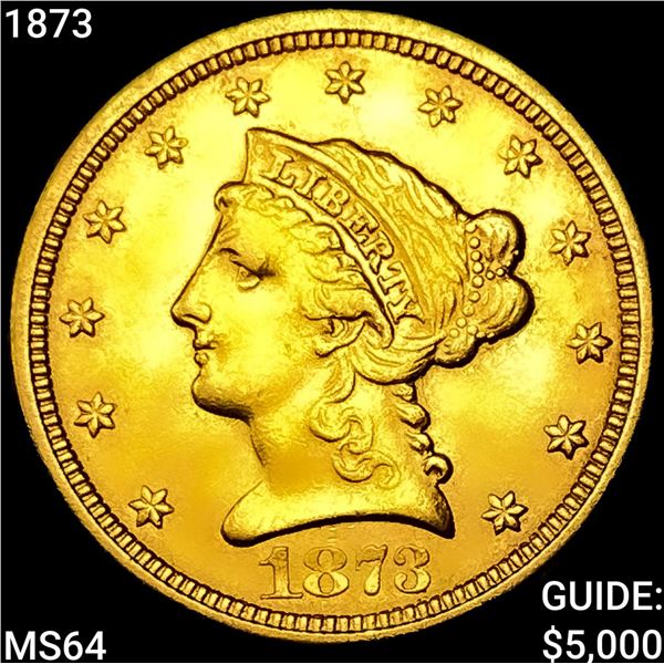 1873 $2.50 Gold Quarter Eagle CHOICE BU