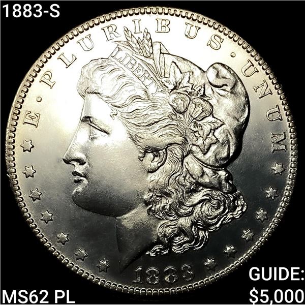 1883-S Morgan Silver Dollar UNCIRCULATED PL