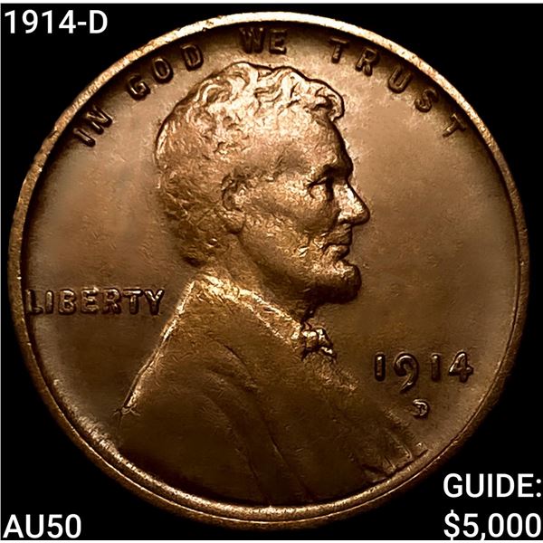 1914-D Wheat Cent CLOSELY UNCIRCULATED