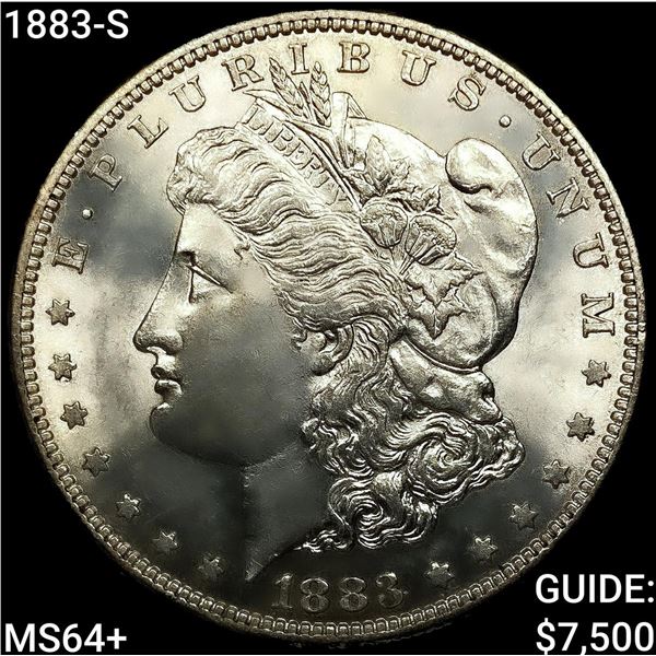 1883-S Morgan Silver Dollar CHOICE BU+