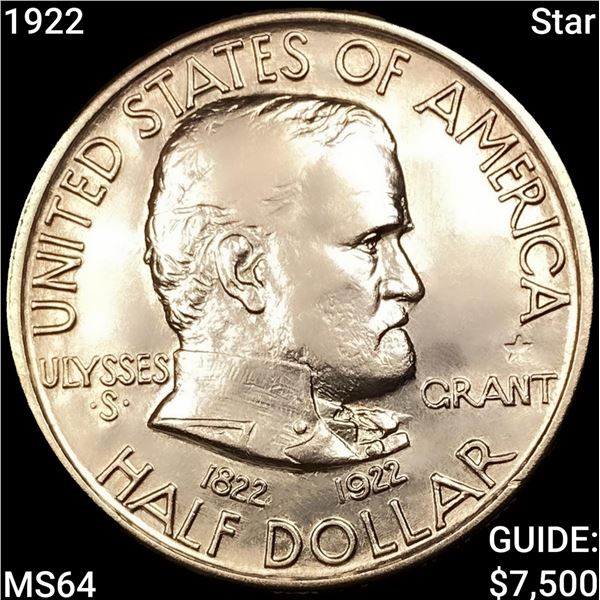 1922 Star Grant Half Dollar CHOICE BU