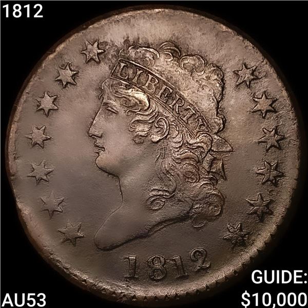 1812 Classic Head Large Cent CLOSELY UNCIRCULATED