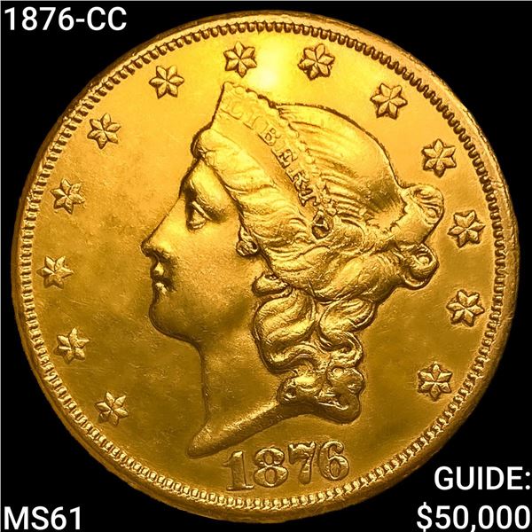 1876-CC $20 Gold Double Eagle UNCIRCULATED