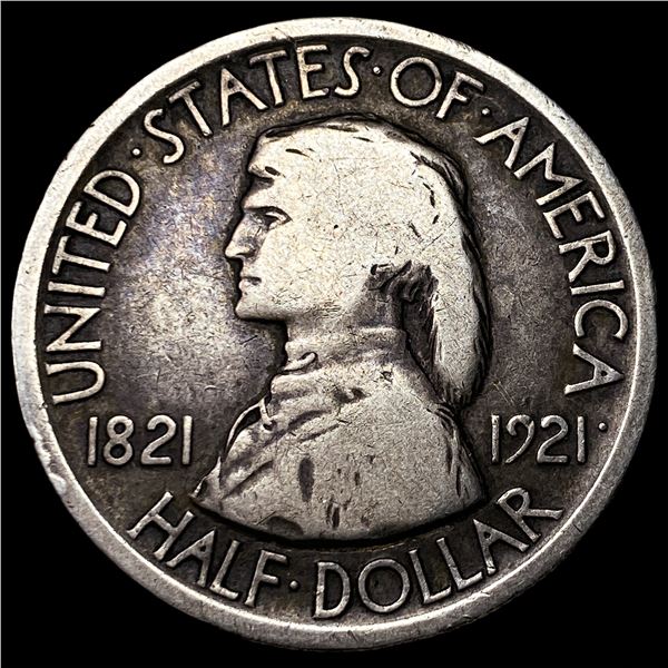 1921 Silver Missouri Half Dollar LIGHTLY  CIRCULATED