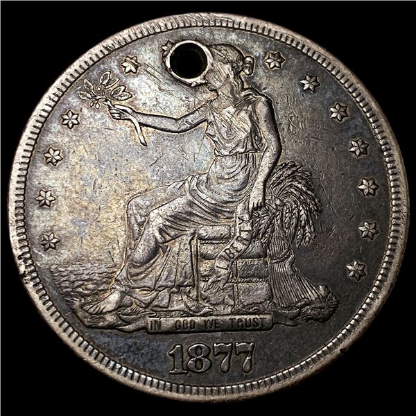 1877-S Silver Trade Dollar (Holed) HIGH GRADE