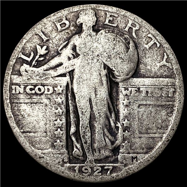 1927-S Silver Standing Liberty Quarter  LIGHTLY CIRCULATED