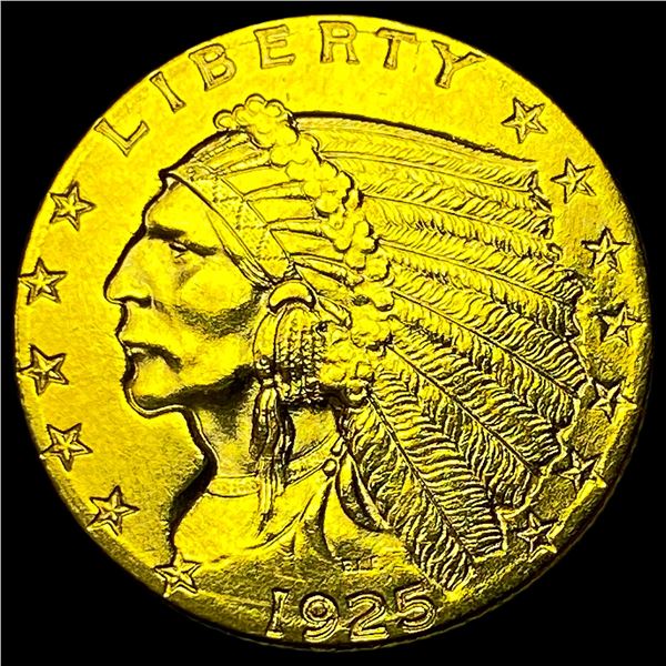 1925-D Gold Indian Head $2.5 Quarter Eagle  UNCIRCULATED