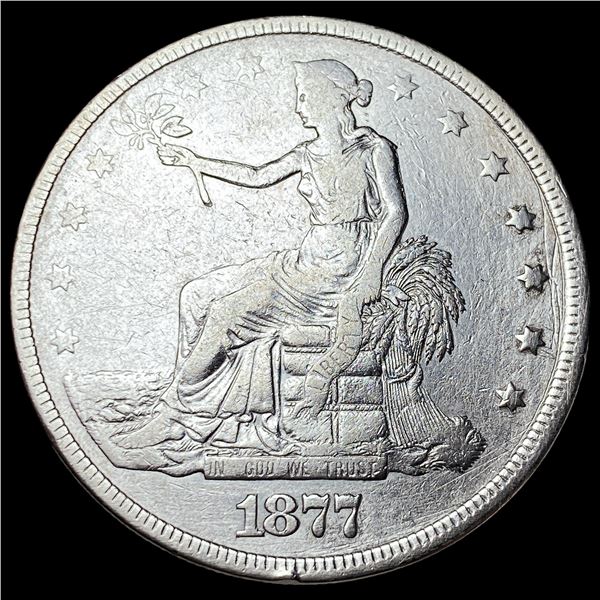 1877 Silver Trade Dollar NEARLY UNCIRCULATED