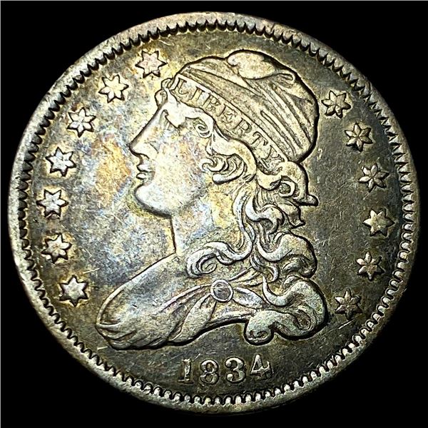 1834 Silver Capped Bust Quarter NEARLY  UNCIRCULATED