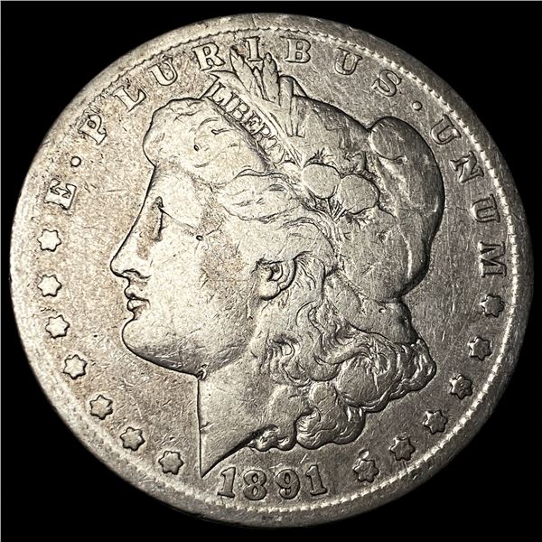 1891-CC Silver Morgan Dollar LIGHTLY  CIRCULATED