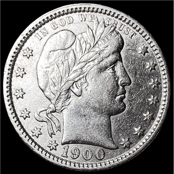 1900 Barber Silver Quarter CHOICE AU